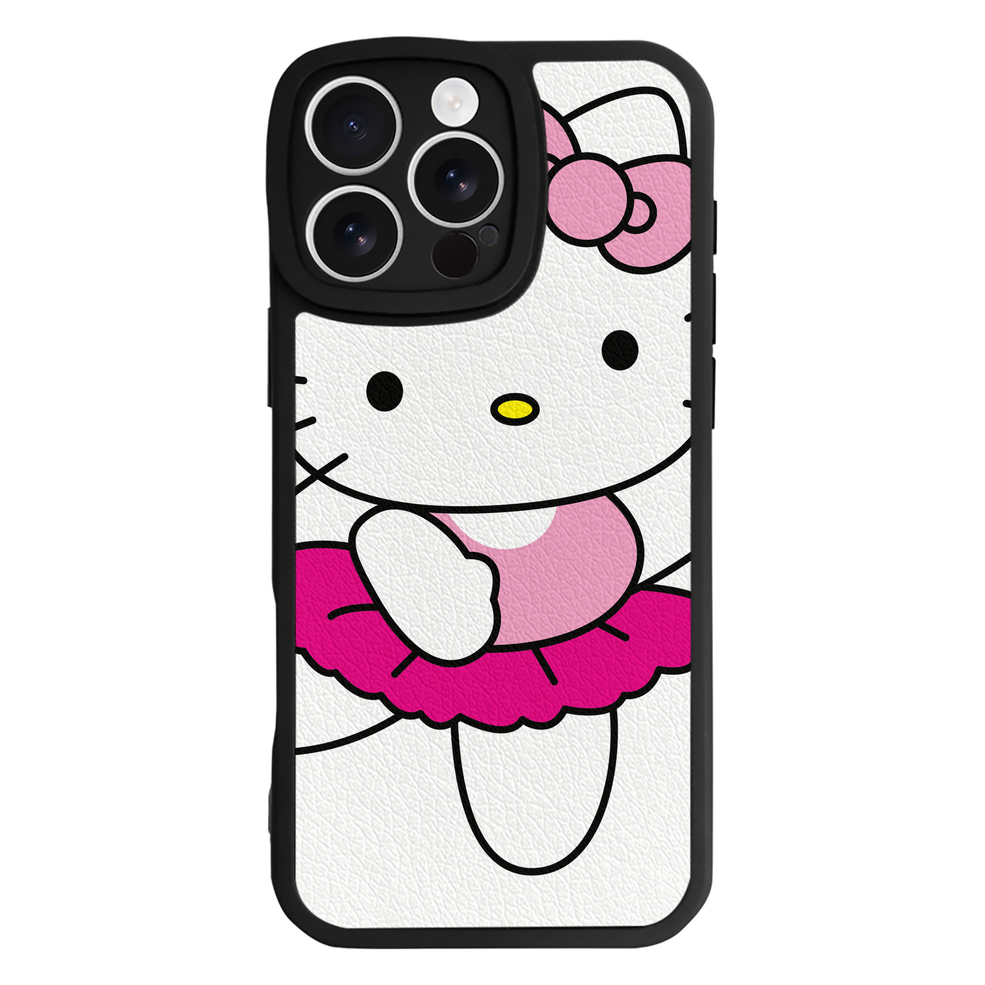 （画像用） Hello Kitty ハローキティ 【iPhone 16シリーズ対応】シリコンスマホケース（レザー調） 材質：シリコン